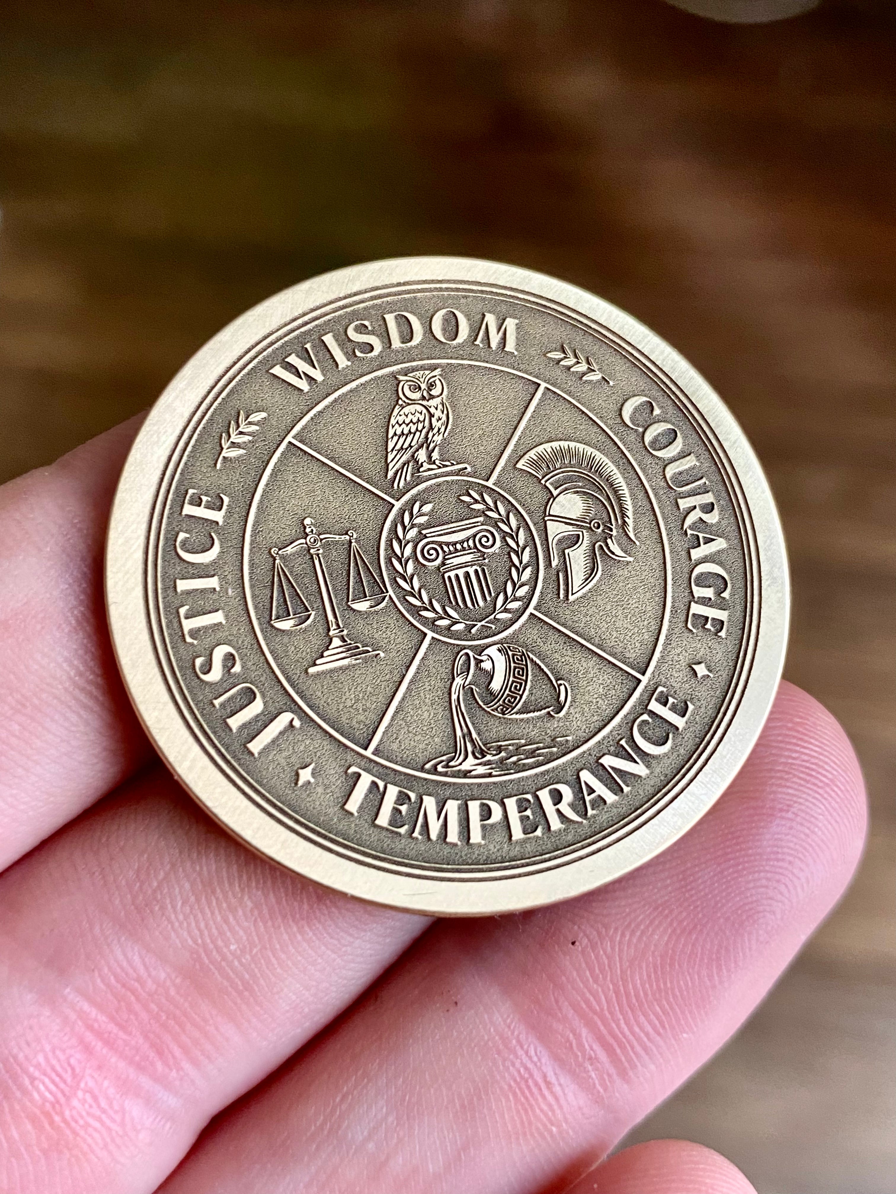 Médaille Signature en Laiton — 40mm | Gravure sur mesure | Atelier ALMARITA