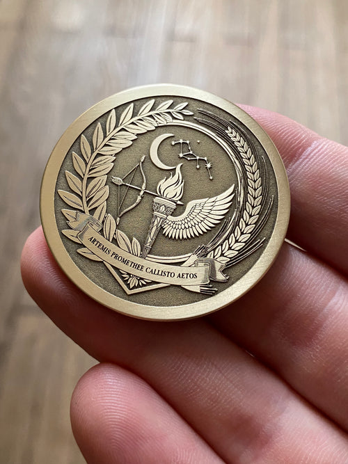 Médaille Signature en Laiton — 40mm | Gravure sur mesure | Atelier ALMARITA